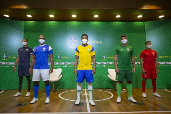 Camisas da Seleção Brasileira de Futsal 2021-2022 Nike a