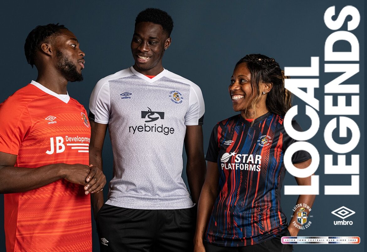 Camisas do Luton Town 2021-2022 Umbro