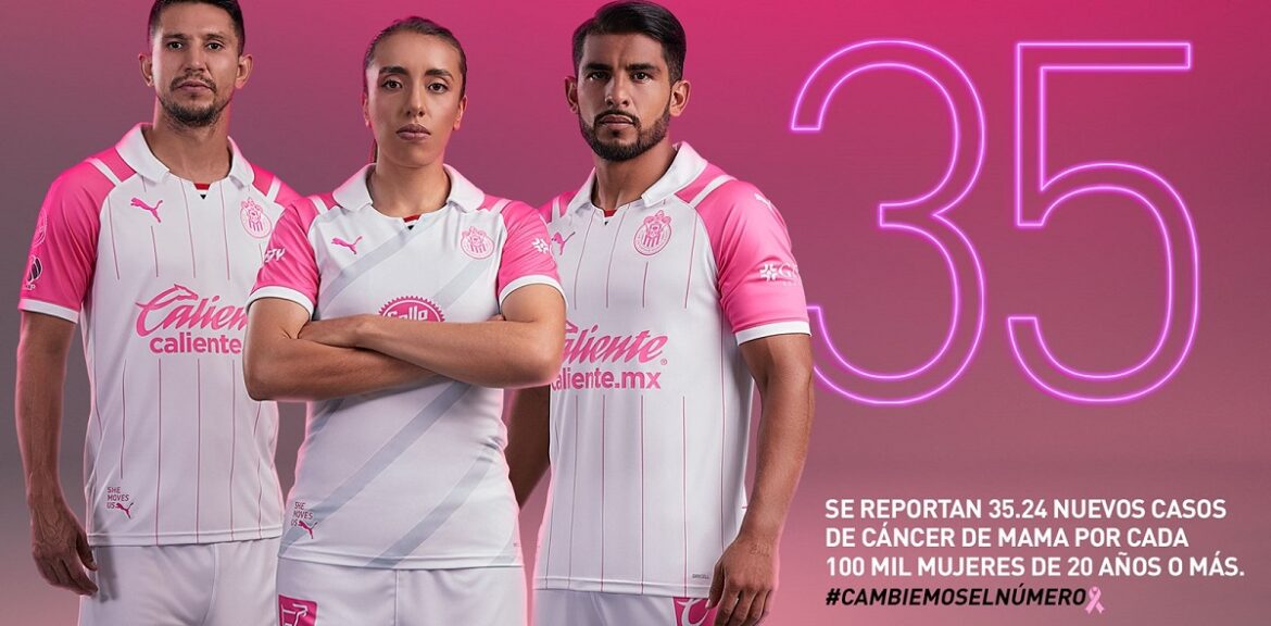 Camisas "Outubro Rosa" do Chivas Guadalajara 2021 PUMA