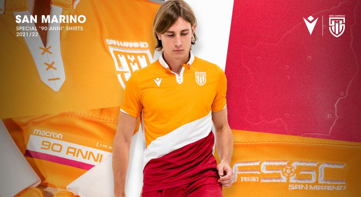 Camisa de 90 anos de San Marino 2021 Macron