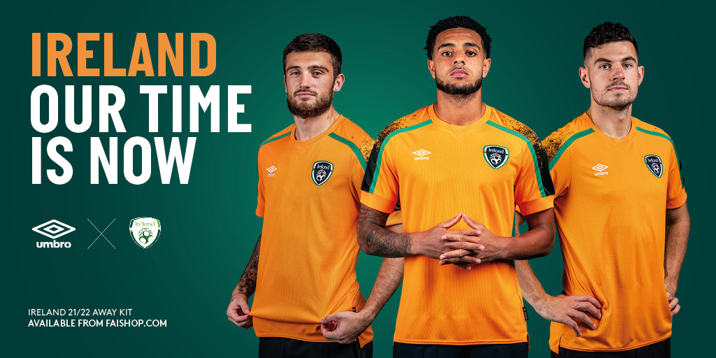 Camisa reserva da Seleção da Irlanda 2021-2022 Umbro a