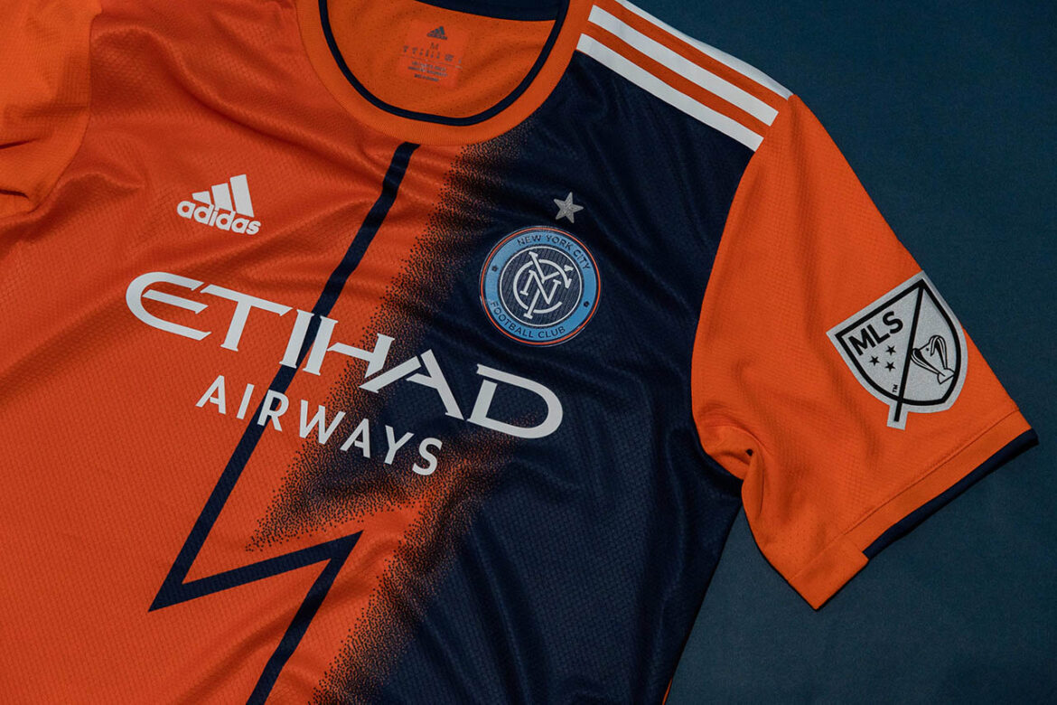 Camisa reserva do New York City FC 2022 Adidas MLS kit a