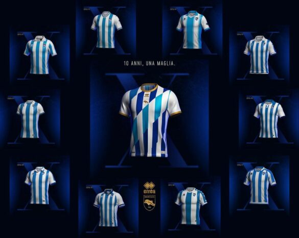 Erreà lança camisa de 10 anos de parceria com Pescara
