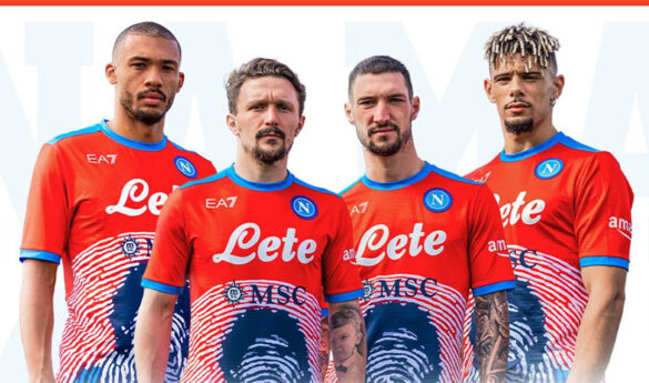 Quarta camisa do Napoli 2021-2022 Maradona EA7 a