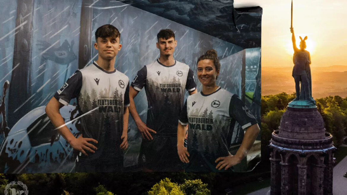 Camisa especial do Arminia Bielefeld 2022 Macron a