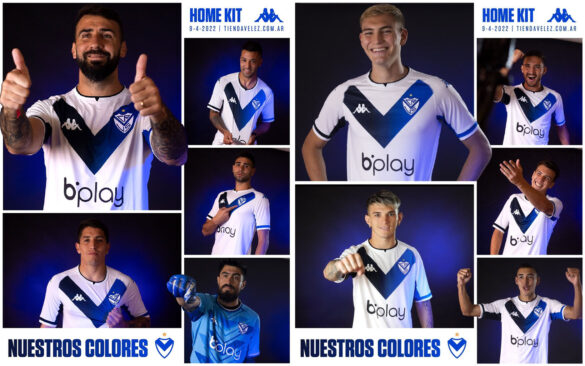Camisa titular do Vélez Sarsfield 2022 Kappa a