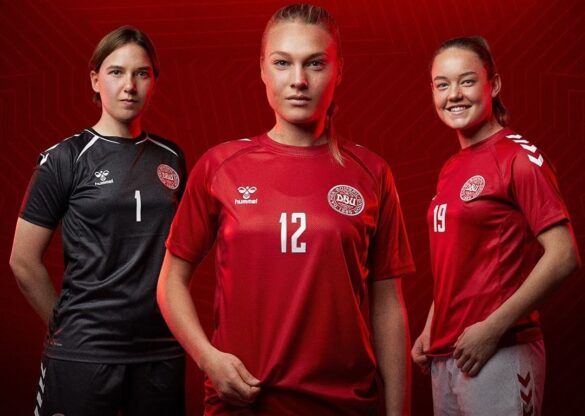 Camisas da seleção feminina da Dinamarca 2022 são reveladas pela Hummel
