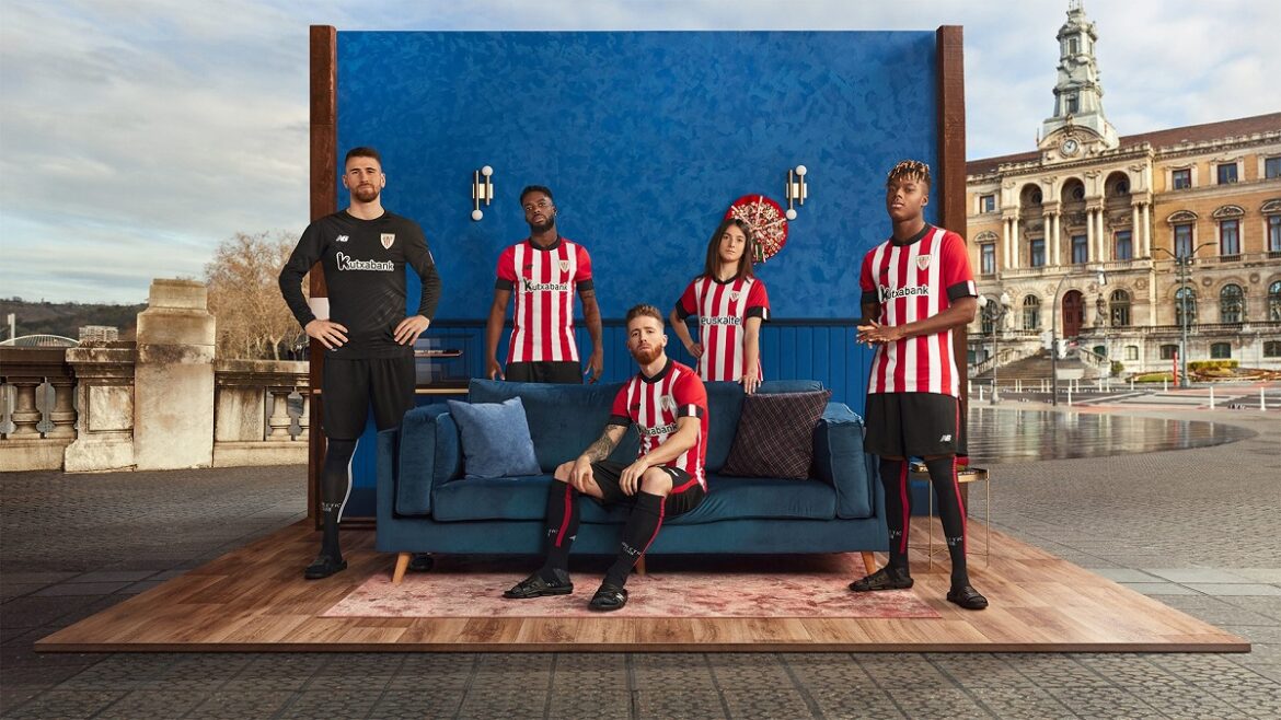 Camisa titular do Athletic Bilbao 2022-2023 é lançada pela New Balance (1) Camisa titular do Athletic Bilbao 2022-2023 é lançada pela New Balance