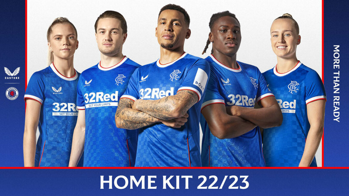 Camisa titular do Rangers FC 2022-2023 Castore