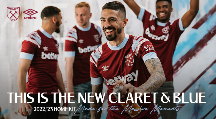 Camisa titular do West Ham 2022-2023 é revelada pela Umbro