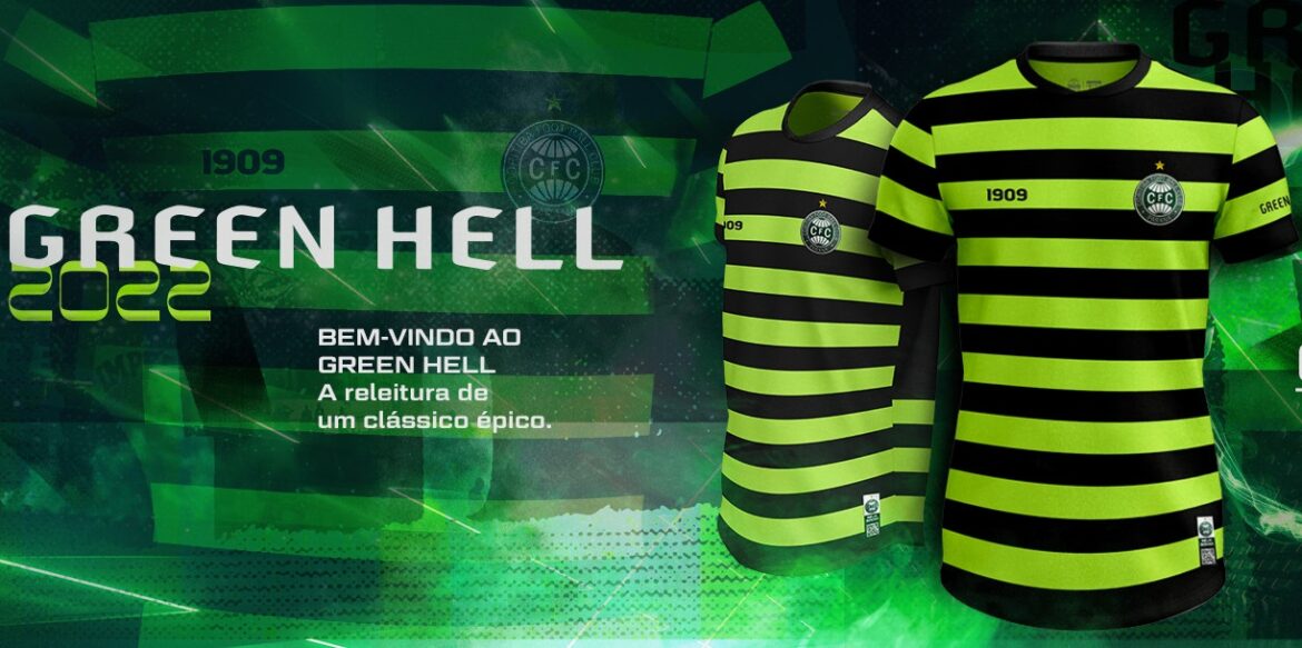Camisa Green Hell do Coritiba 2022 é lançada pela 1909