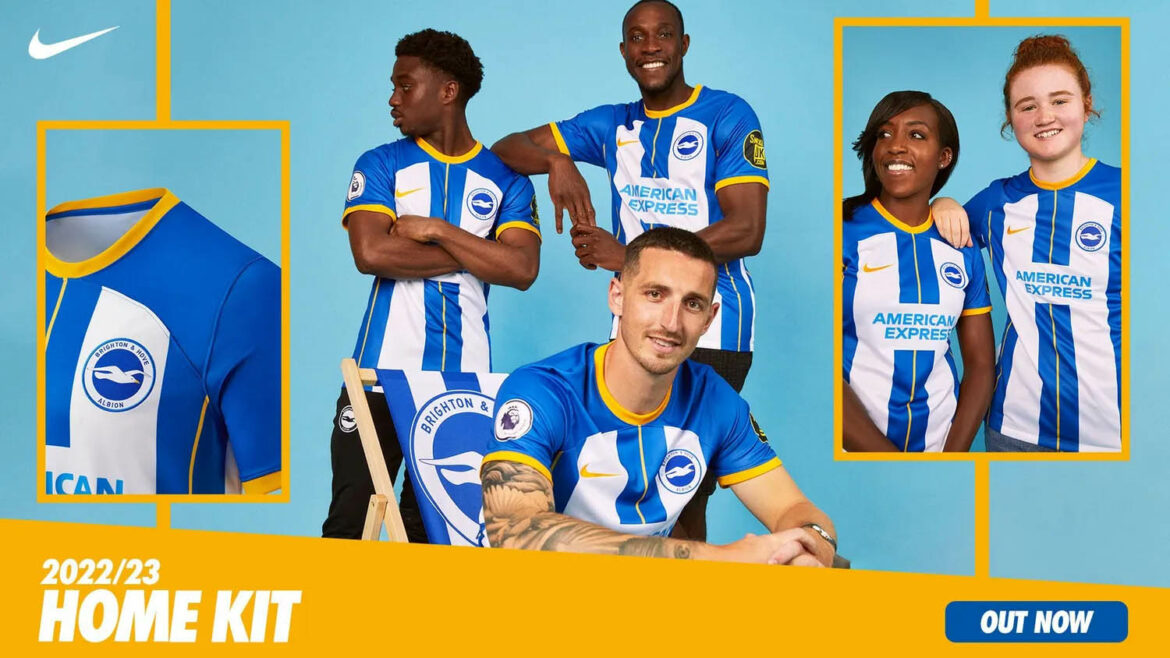Camisa titular do Brighton Hove Albion 2022-2023 Nike a