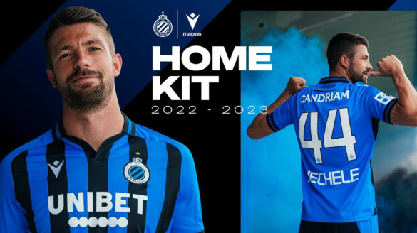 Camisa titular do Club Brugge 2022-2023 Macron a