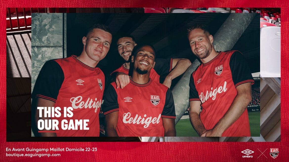 Camisa titular do Guingamp 2022-2023 é revelada pela Umbro