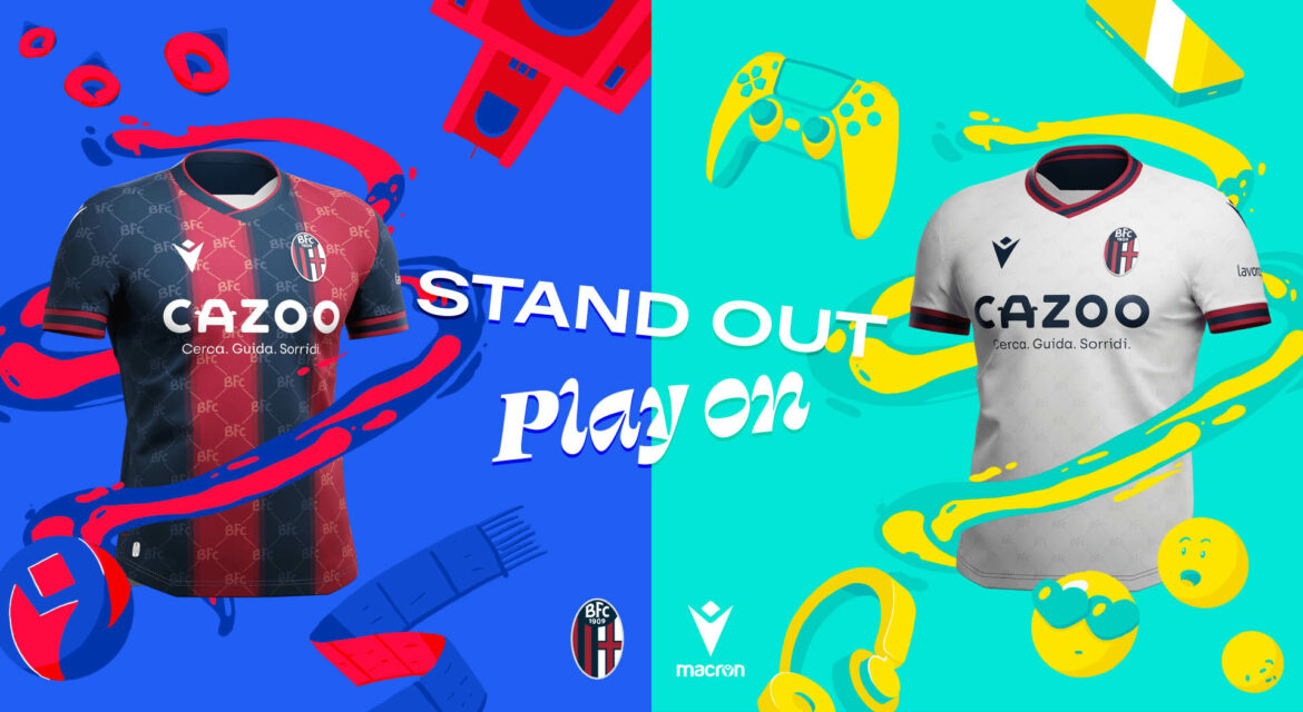 Camisas do Bologna 2022-2023 Macron a