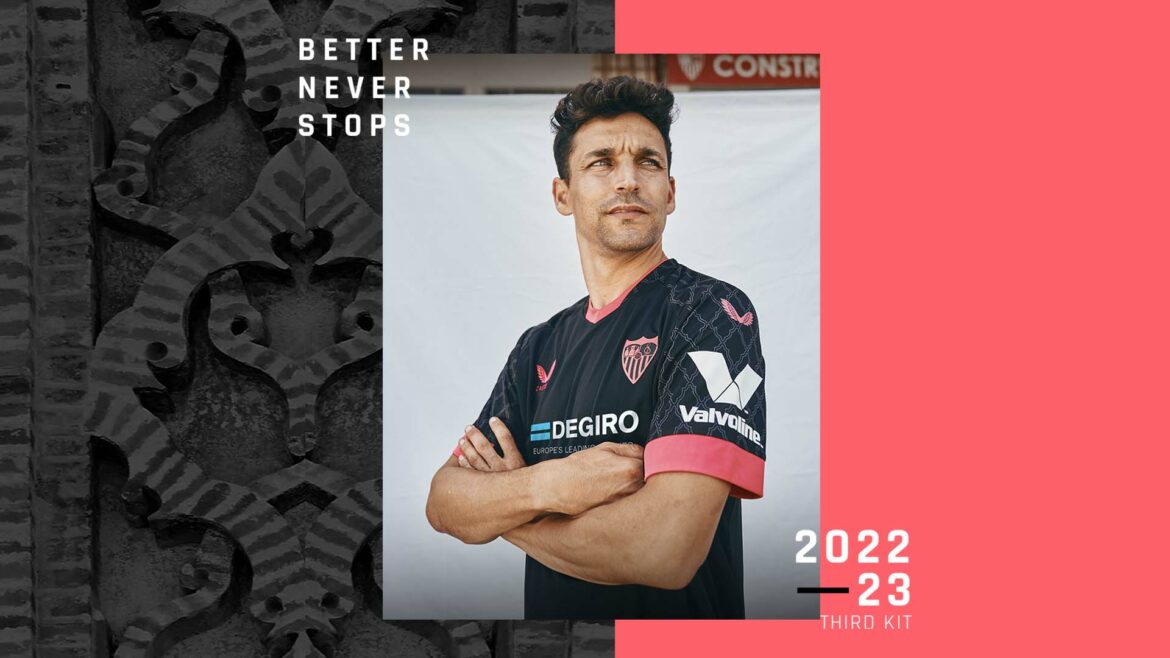 Terceira camisa do Sevilla FC 2022-2023 é revelada pela Castore