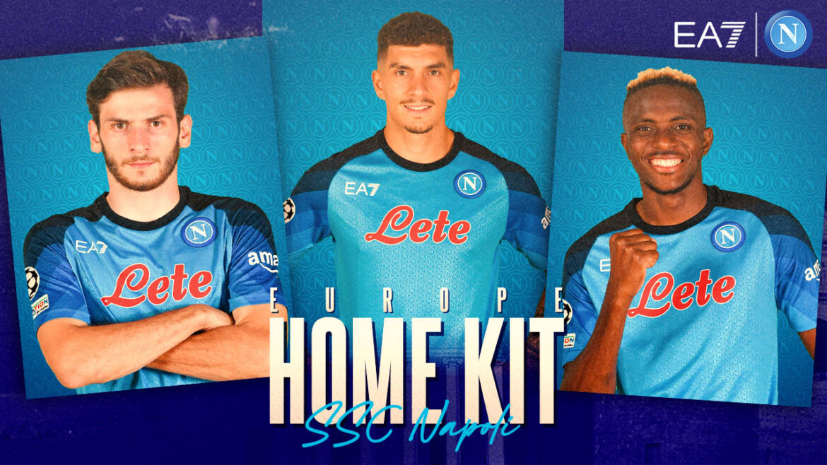 Camisa europeia do Napoli 2022-2023 EA7 a