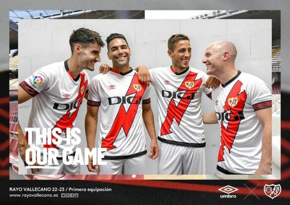 Camisa titular do Rayo Vallecano 2022-2023 é lançada pela Umbro