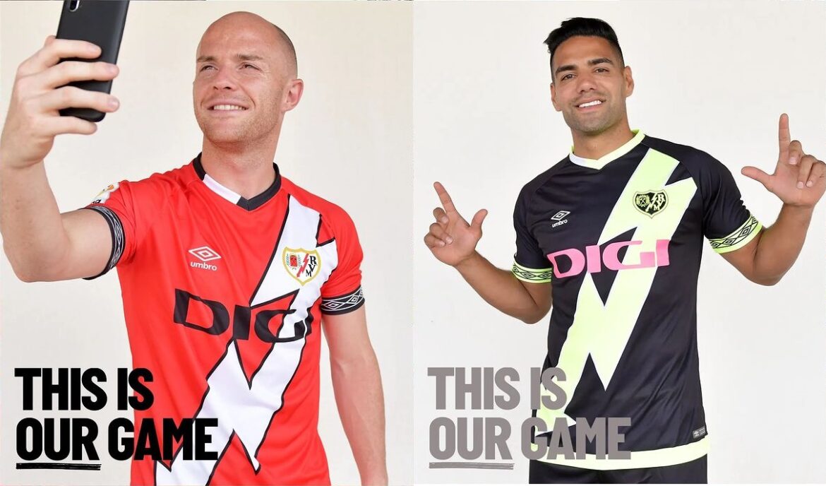 Camisas reserva e três do Rayo Vallecano 2022-2023 são lançadas pela Umbro
