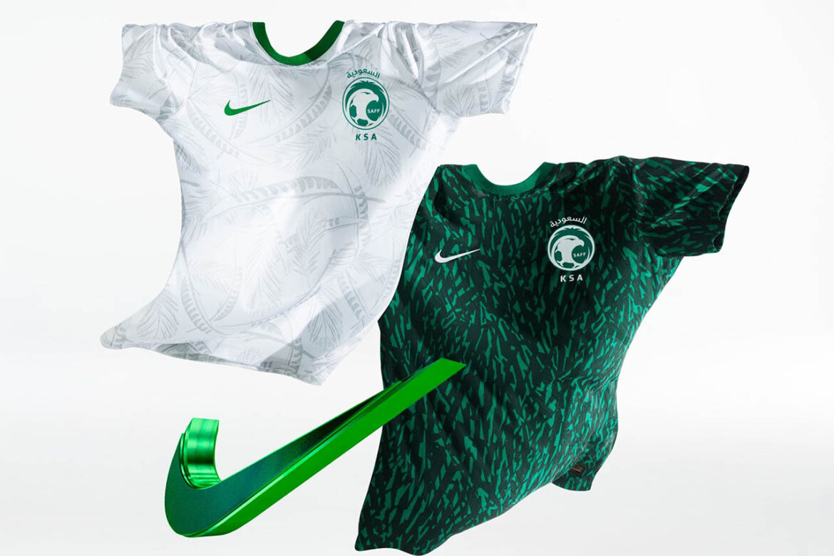 Camisas da Arábia Saudita 2022-2023 Nike a
