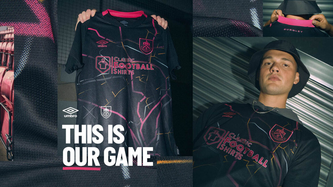 Terceira camisa do Burnley FC 2022-2023 Umbro a