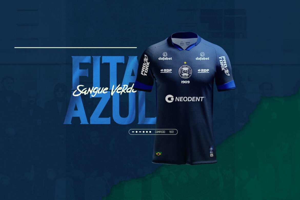 Camisa Fita Azul do Coritiba 2022 é revelada pela 1909