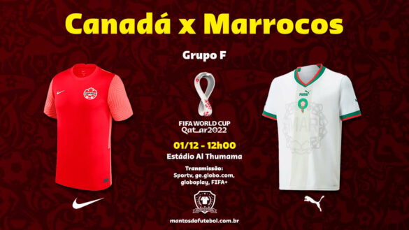01-12 - Canadá x Marrocos - Copa do Mundo 2022 - Palpites, Prognósticos, Onde Assistir