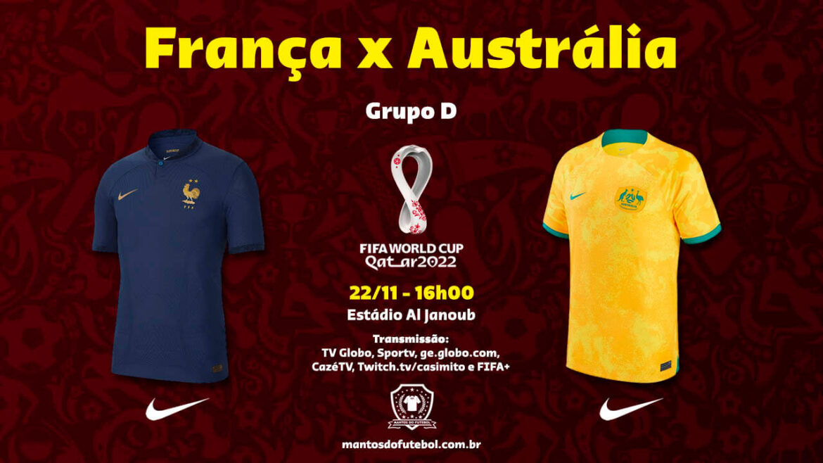 22-11 - França x Austrália - Copa do Mundo 2022 - Palpites, Prognósticos, Onde Assistir