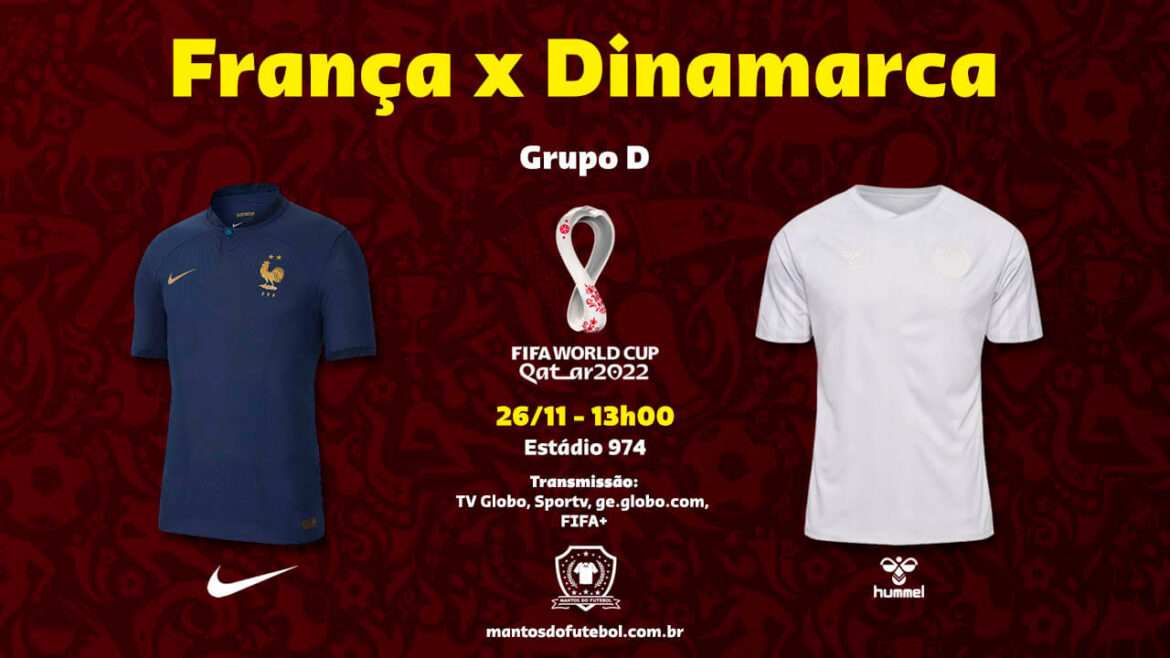 26-11 - França x Dinamarca - Copa do Mundo 2022 - Palpites, Prognósticos, Onde Assistir
