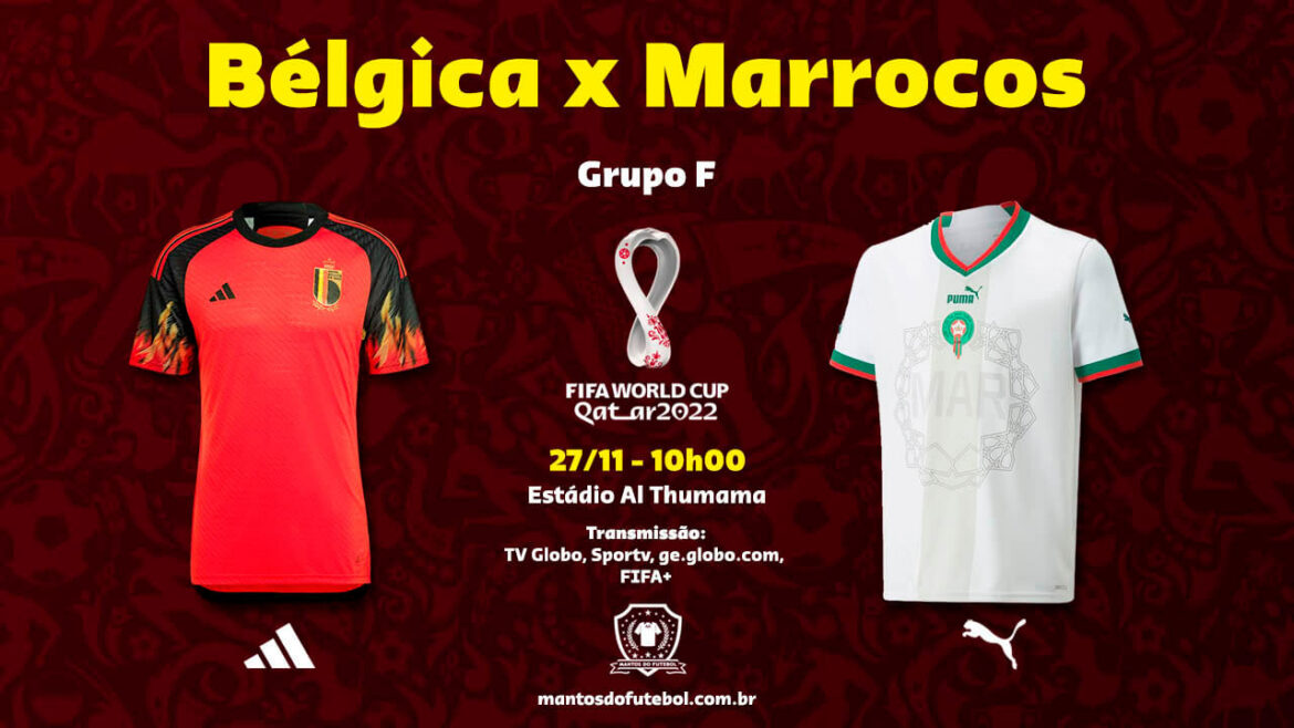 27-11 – Bélgica x Marrocos – Copa do Mundo 2022 – Palpites, Prognósticos, Onde Assistir 27-11 - Bélgica x Marrocos - Copa do Mundo 2022 - Palpites, Prognósticos, Onde Assistir