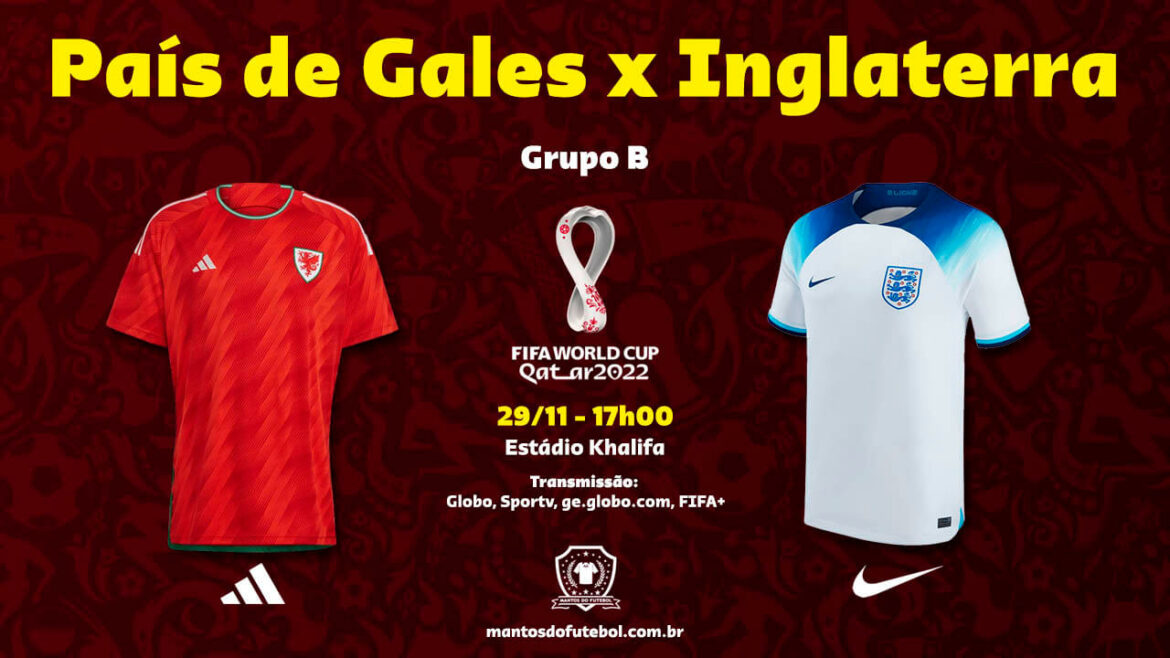 29-11 - País de Gales x Inglaterra - Copa do Mundo 2022 - Palpites, Prognósticos, Onde Assistir