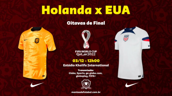 03-12 - Holanda x EUA - Copa do Mundo 2022 - Palpites, Prognósticos, Onde Assistir