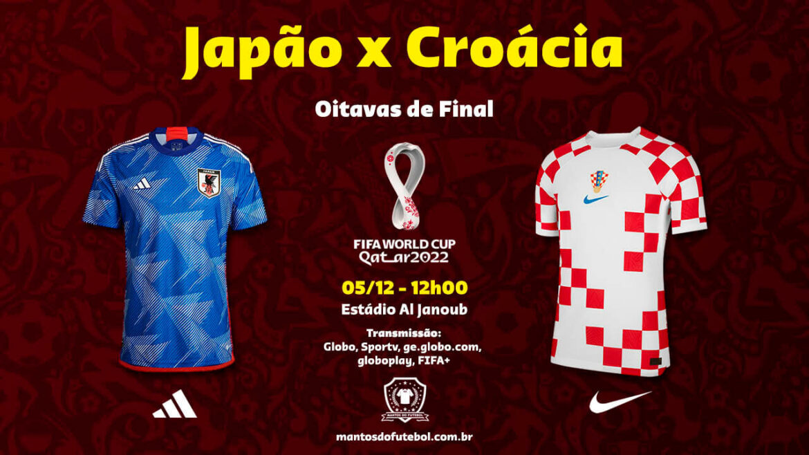 05-12 - Japão x Croácia - Copa do Mundo 2022 - Palpites, Prognósticos, Onde Assistir