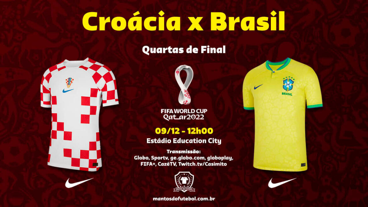09-12 - Croácia x Brasil - Copa do Mundo 2022 - Palpites, Prognósticos, Onde Assistir