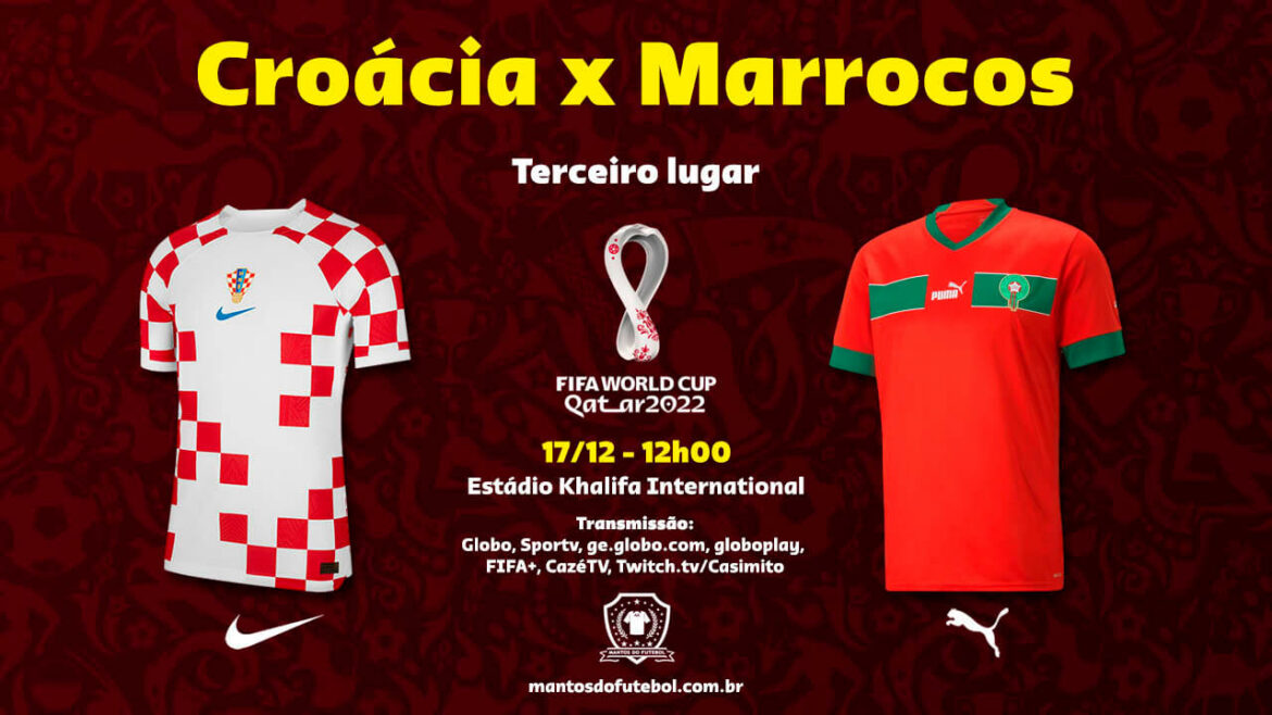 17-12 - Croácia x Marrocos - Copa do Mundo 2022 - Palpites, Prognósticos, Onde Assistir