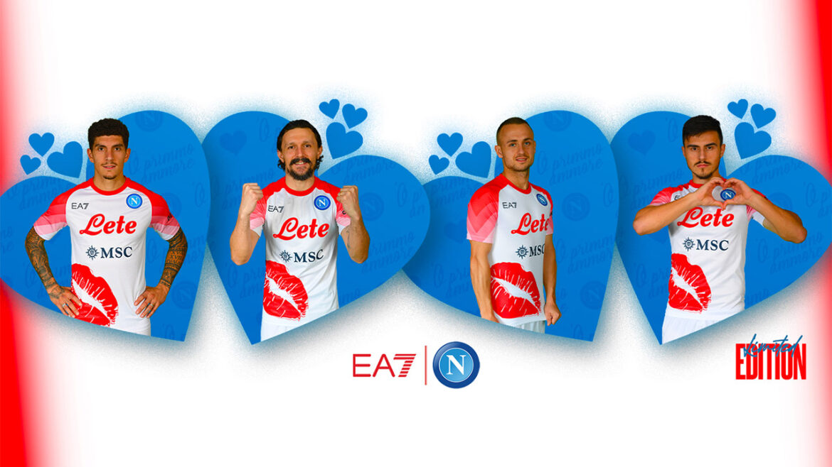 Camisa do Dia dos Namorados 2023 do Napoli EA7
