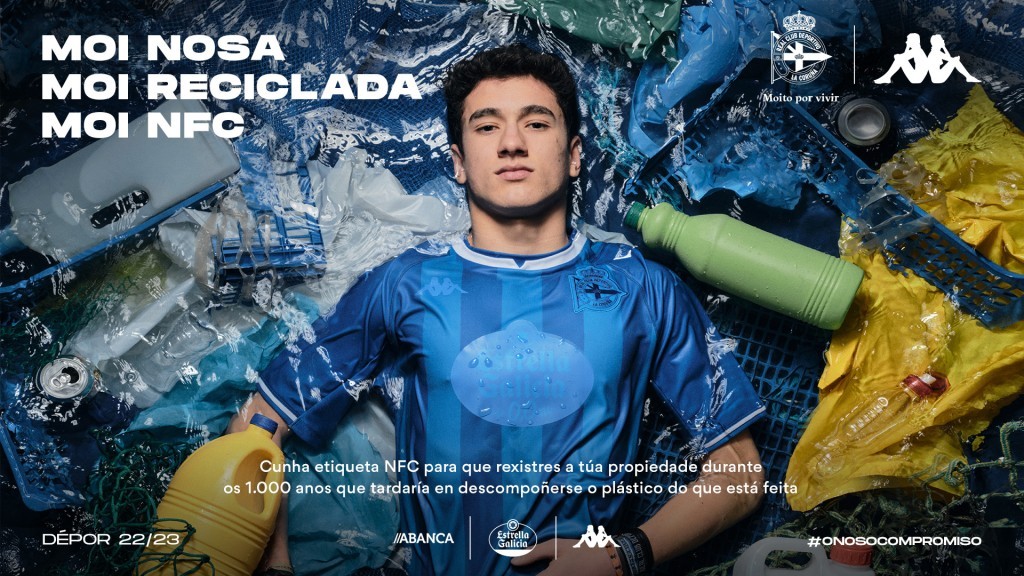 Deportivo La Coruña e Kappa lançam camisa 100% reciclada (1) Deportivo La Coruña e Kappa lançam camisa 100% reciclada