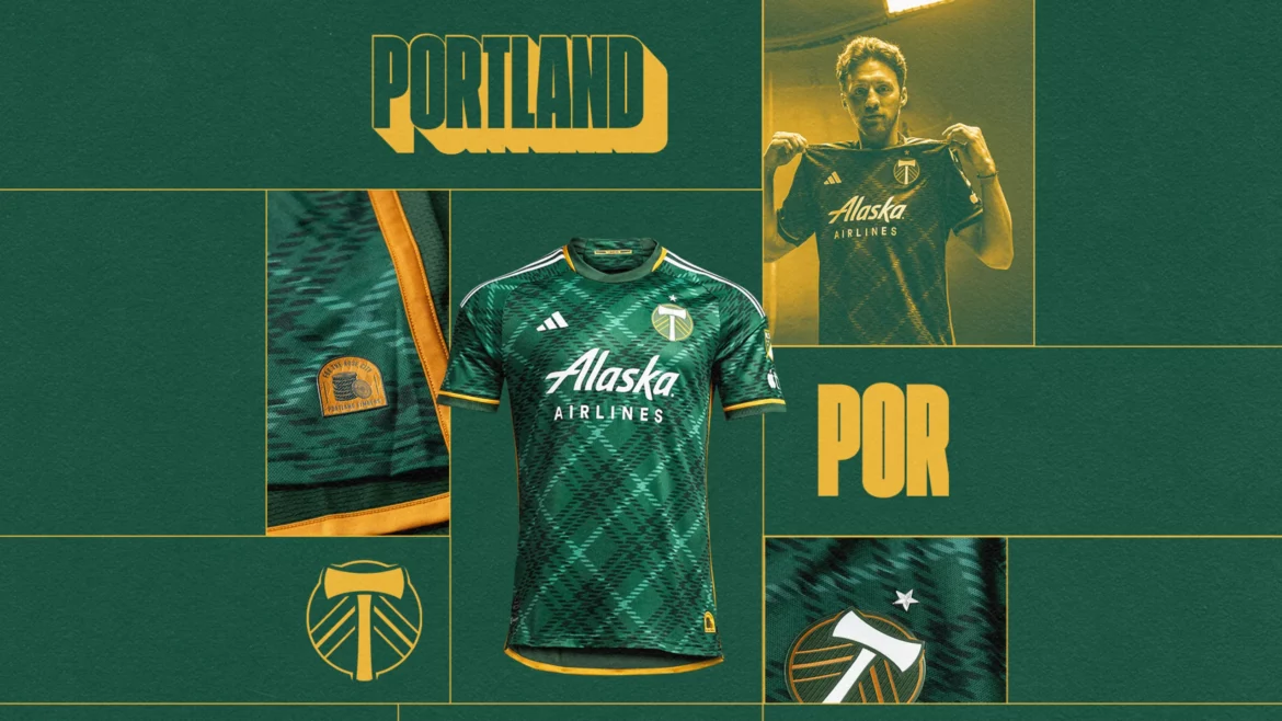 Camisa titular do Portland Timbers 2023 Adidas a Camisa titular do Portland Timbers 2023 Adidas a