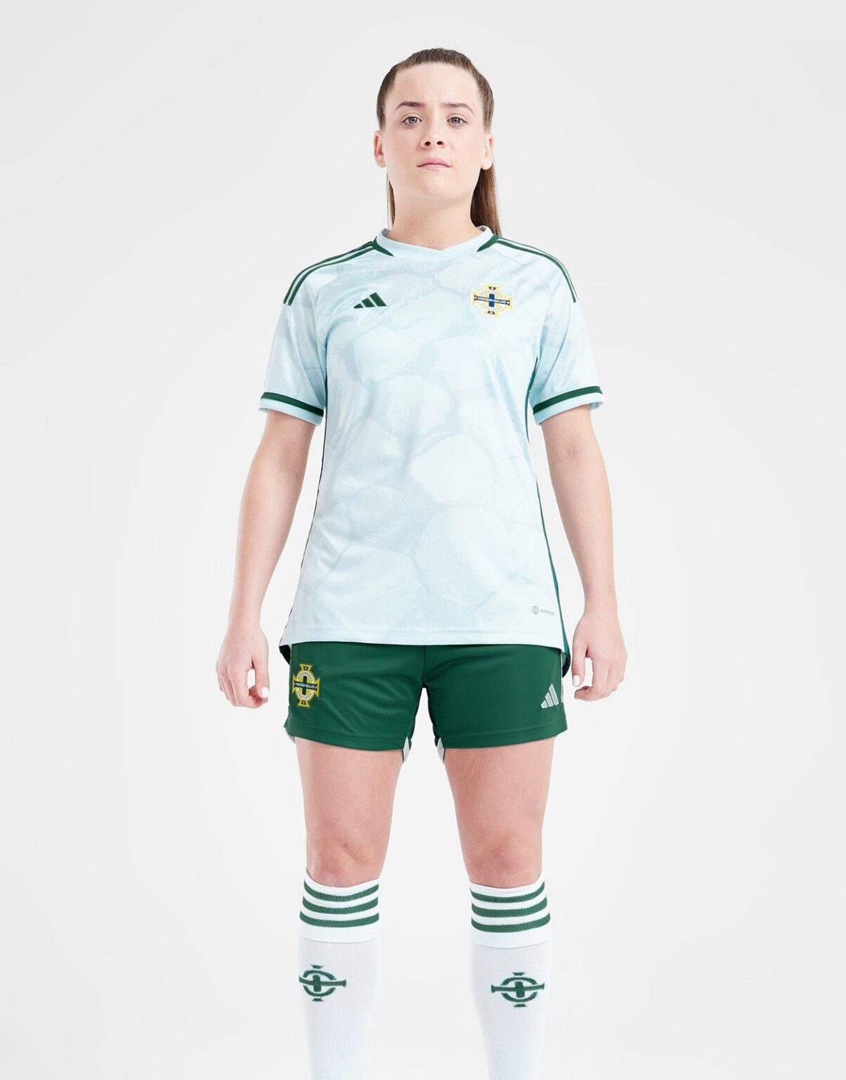 Nova camisa reserva da Irlanda do Norte Feminino 2023 Adidas» MDF