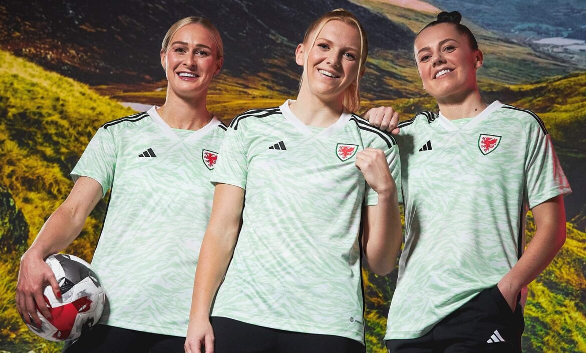 Adidas lança camisa reserva do País de Gales Feminino 2023