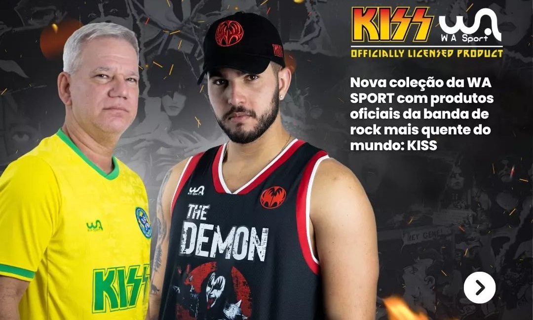 WA Sport lança camisas de futebol do Kiss