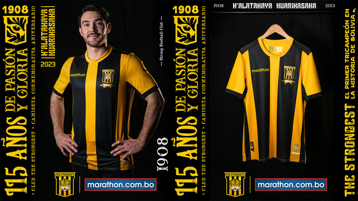Marathon lança camisa comemorativa dos 115 anos do The Strongest para 2023