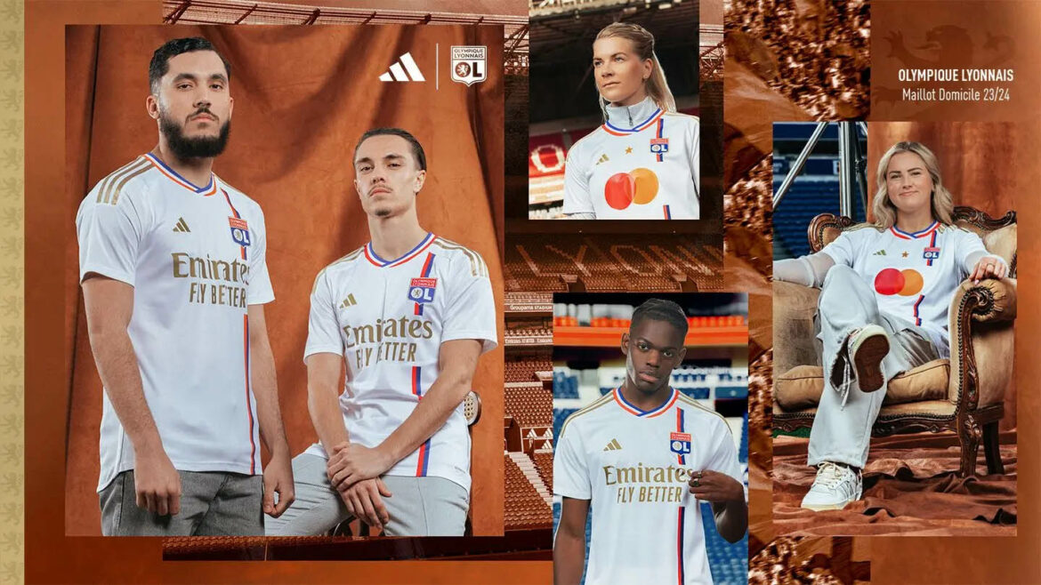 Camisa titular do Olympique de Lyon 2023-2024 Adidas