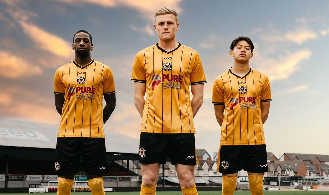 Newport County apresenta nova camisa titular 2023-2024