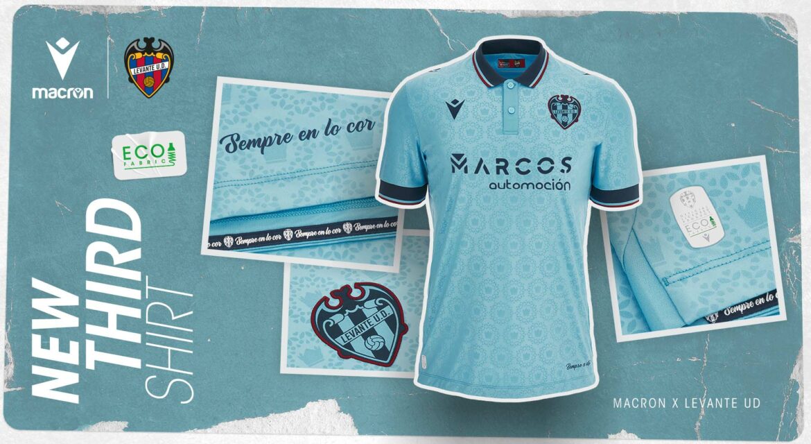 Terceira camisa do Levante UD 2023-2024 Macron a