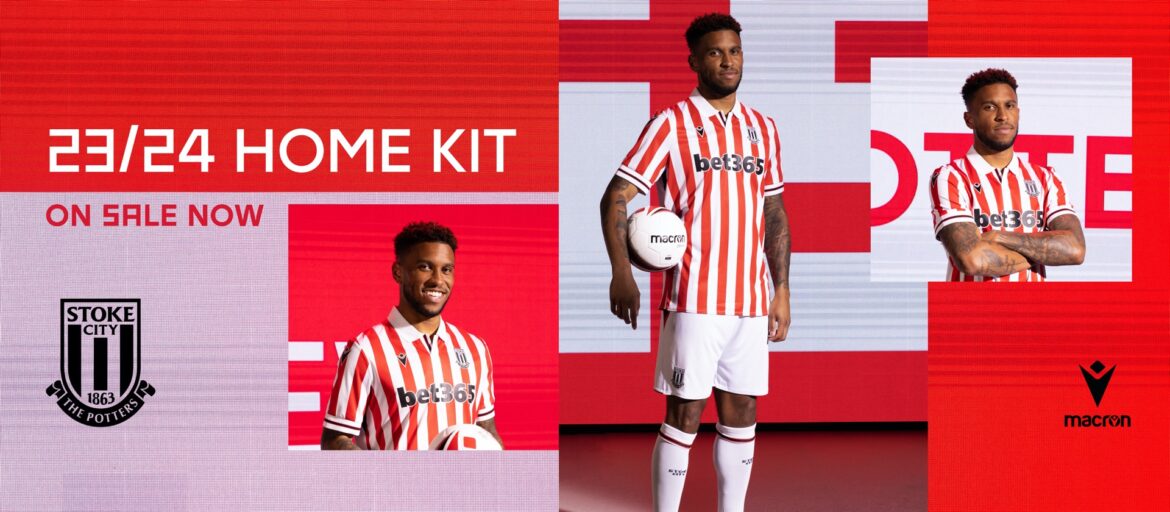 Macron lança nova camisa titular do Stoke City 2023-2024