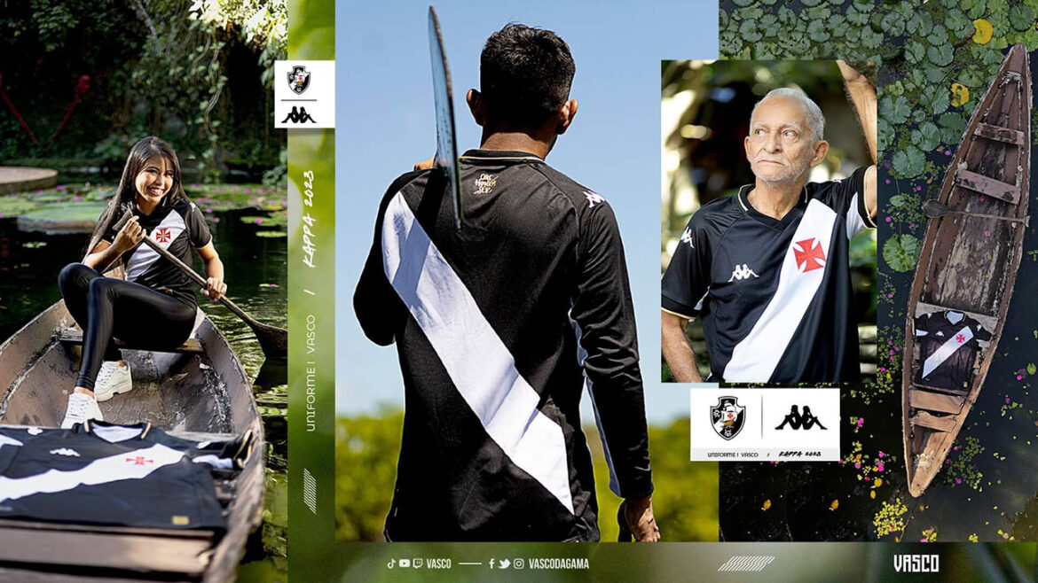 Camisa preta do Vasco da Gama 2023-2024 Kappa