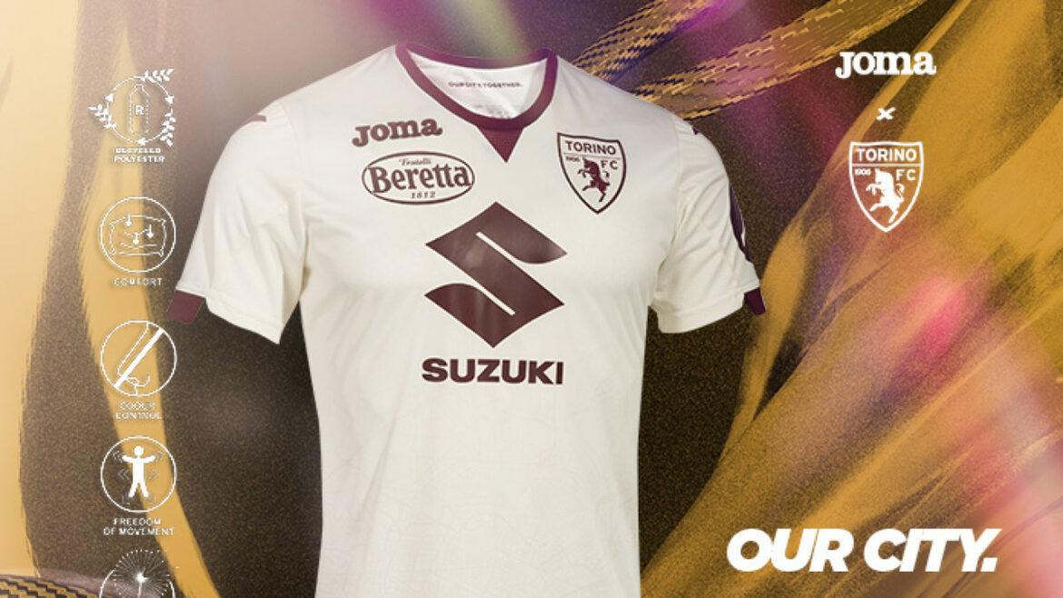 Camisa reserva do Torino FC 2023-2024 é lançada pela JOMA