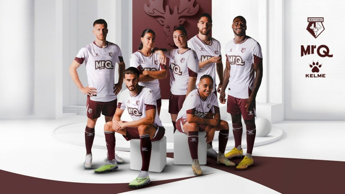 Camisa reserva do Watford 2023-2024 é lançada pela Kelme