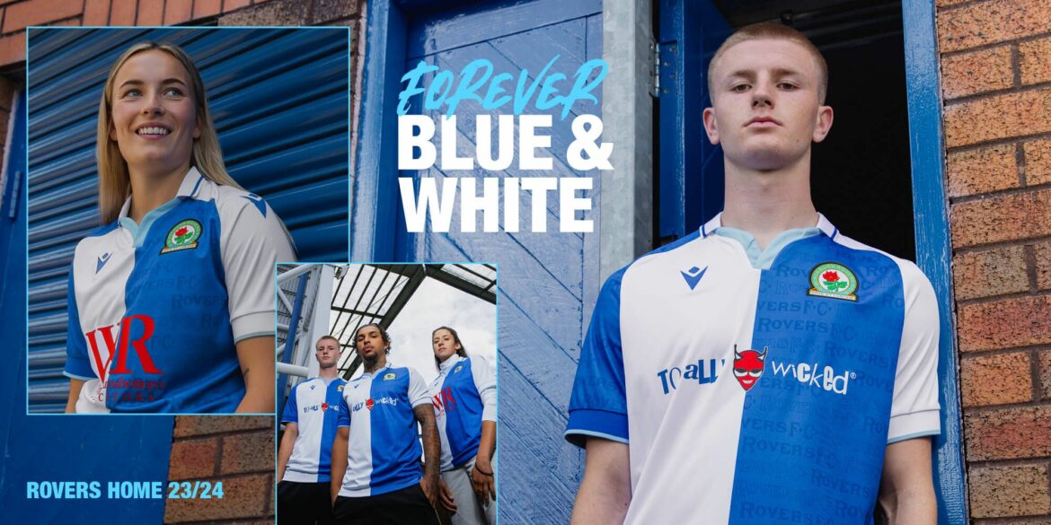 Camisa titular do Blackburn Rovers 2023-2024 é lançada pela Macron